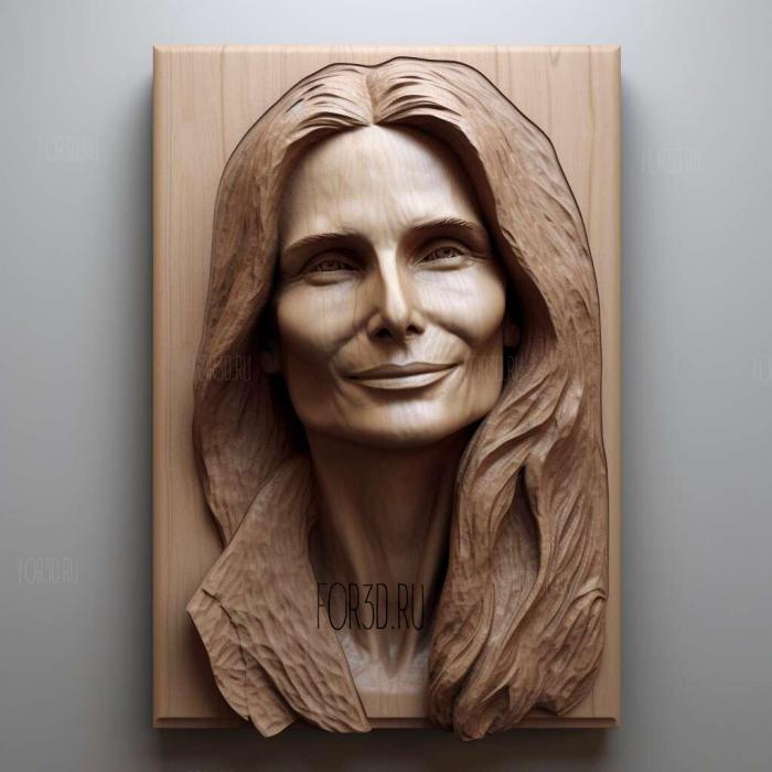 Julia Roberts 3 stl model for CNC